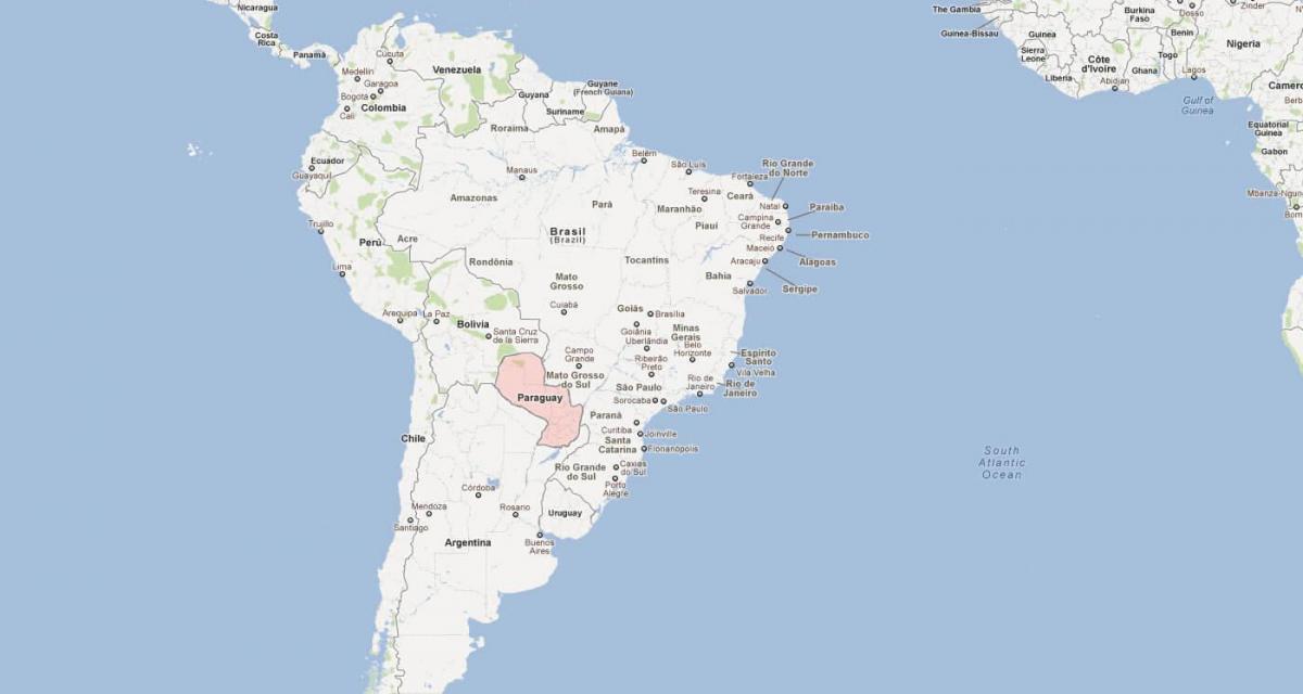 نقشہ کی جنوبی امریکہ پیراگوئے
